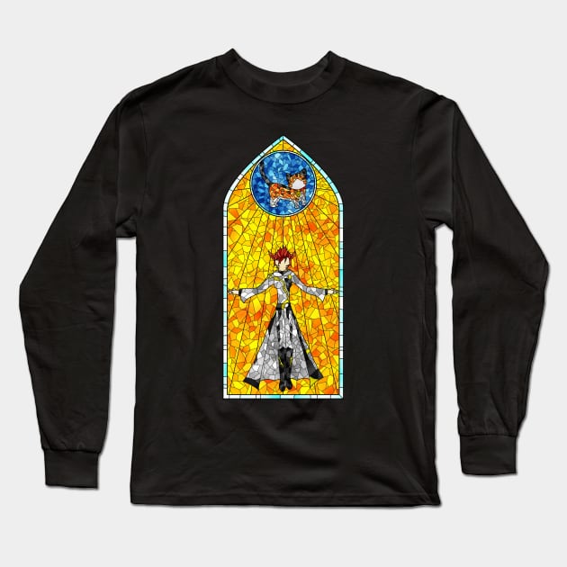 Church of the Coeurl Kitten Long Sleeve T-Shirt by Carmina